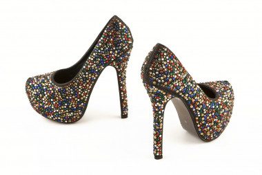 scarpe da cerimonia nere con strass